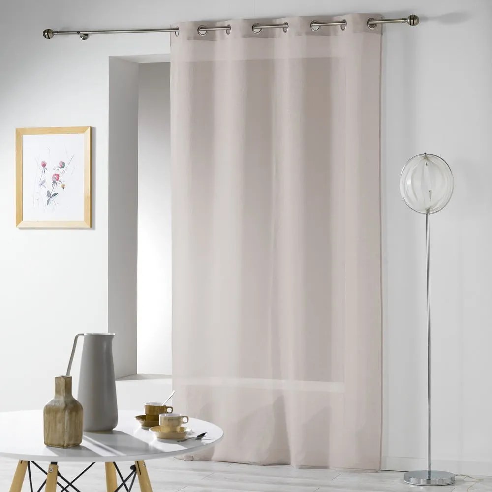 Brązowa firanka 140x280 cm Telma – douceur d'intérieur