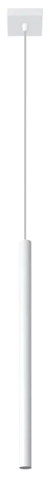 Biała lampa wisząca Sollux Fideus Single