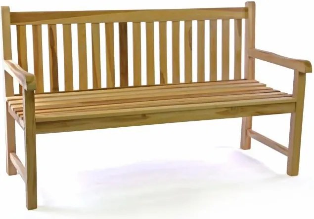 Ławka ogrodowa DIVERO 3-osobowa drewniana 150 cm