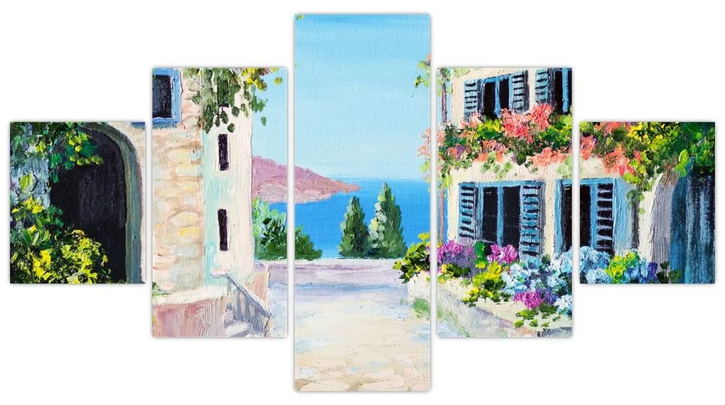 Obraz - Grecka aleja, obraz olejny (125x70 cm)