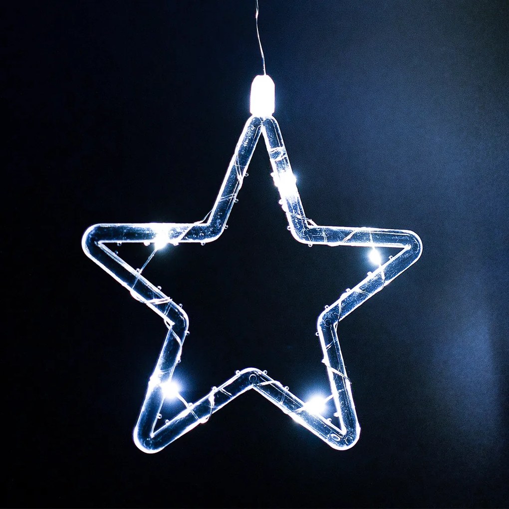 Kurtyna świetlna zewnętrzna Stars, 120 x 120 cm, LED, biały, timer, 8 funkcji, 120 cm