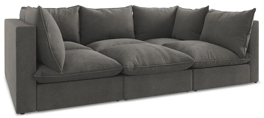 Ciemnoszara sofa 255 cm Manao – Makamii