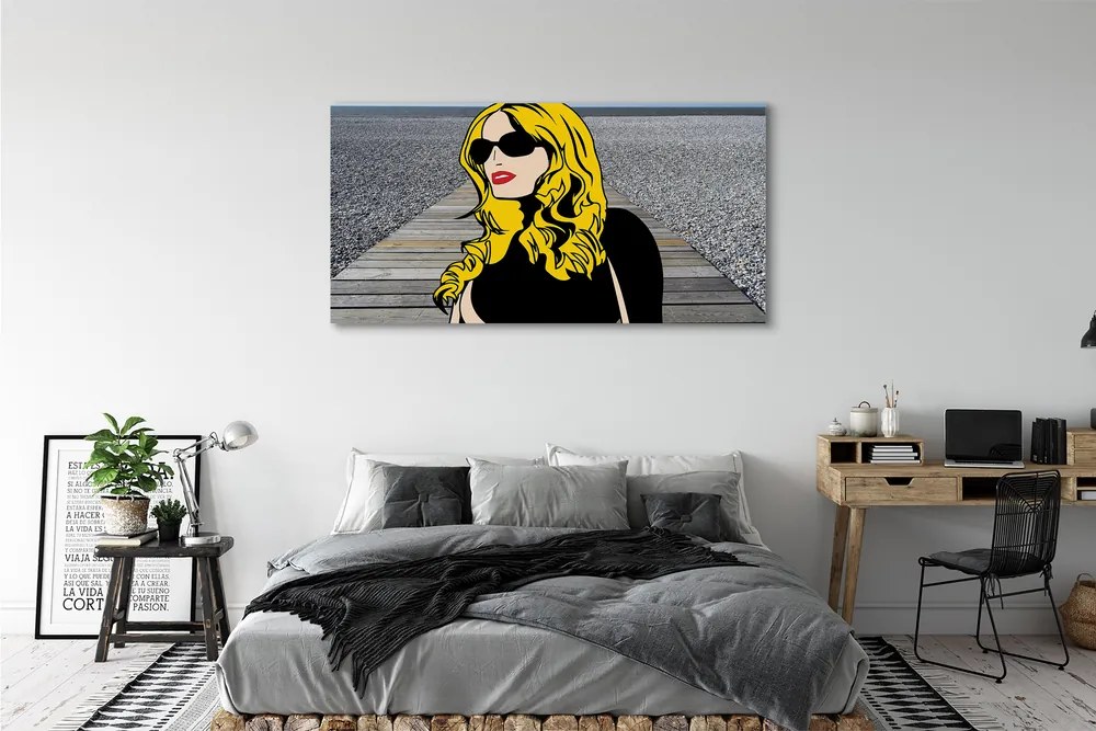 Fotoobraz na płótnie Kobieta w Czarnych Okularach