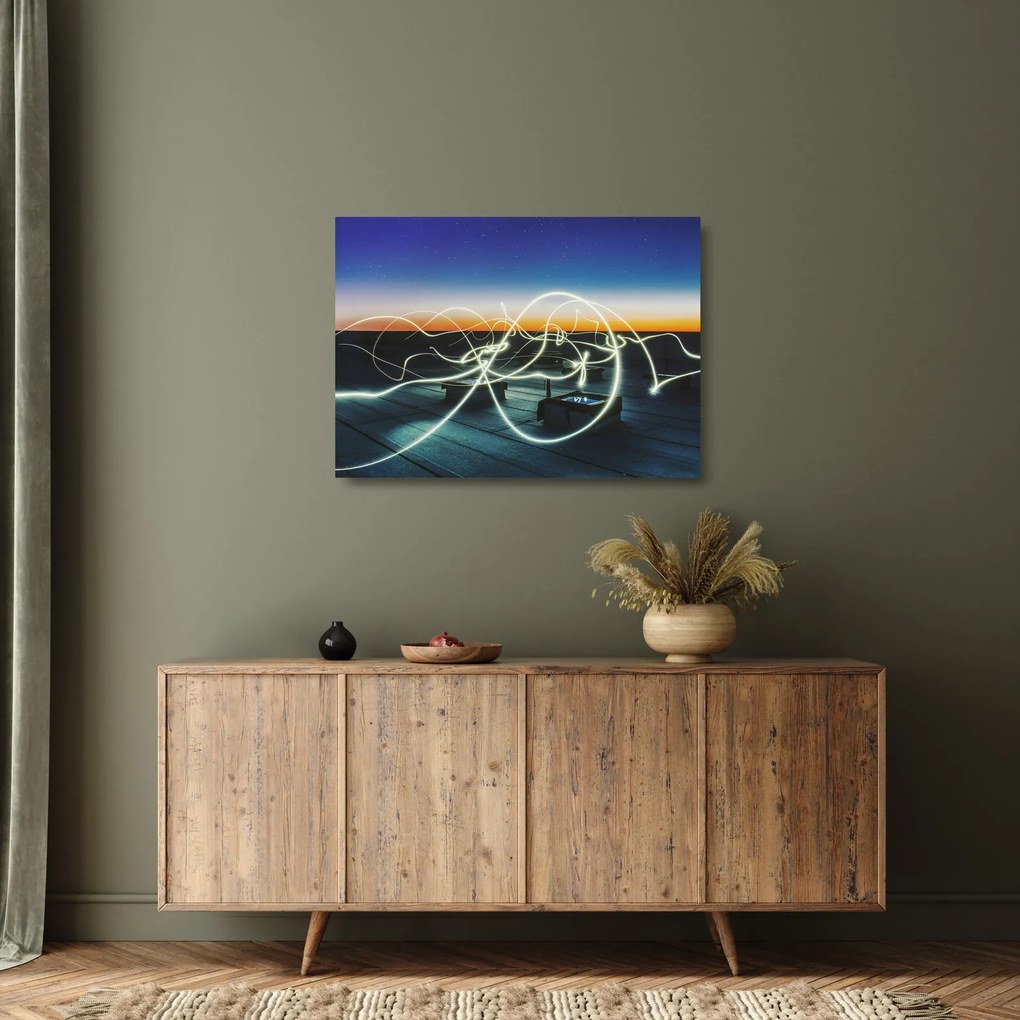 Obraz na szkle - widok nieba z dachu (70x50 cm)