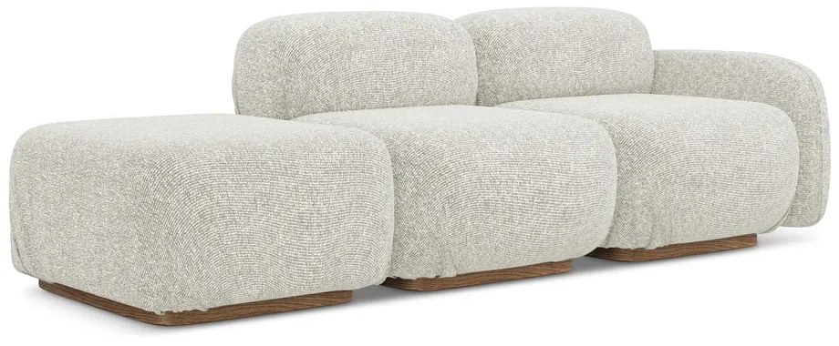 Kremowy szezlong modułowy (prawostronny) Ailani – Makamii