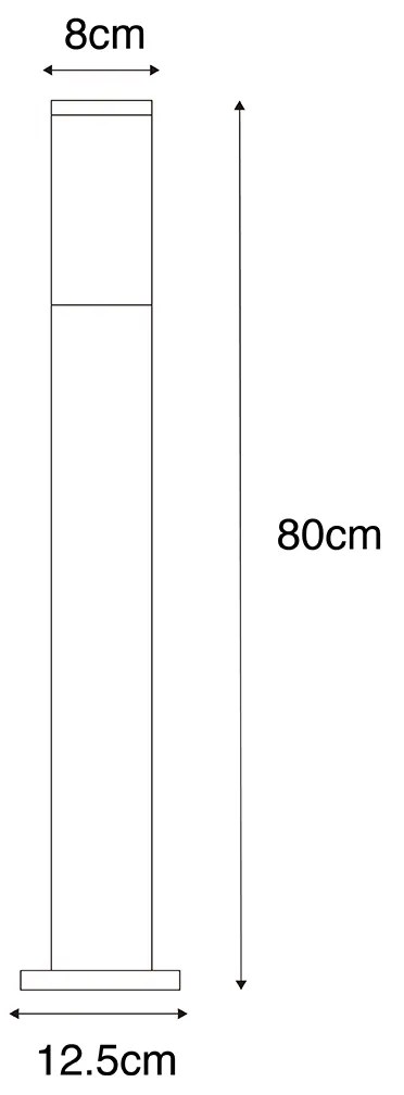 Zewnetrzna Nowoczesna latarnia zewnętrzna rdzawo-brązowa 80 cm - Malios Nowoczesny Oswietlenie zewnetrzne