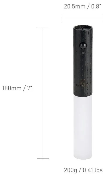 Czarny kinkiet LED na USB Baton – Gingko