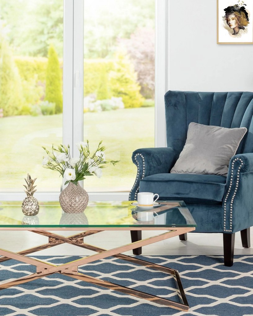 Ława Flavio rose gold 130x70x41cm