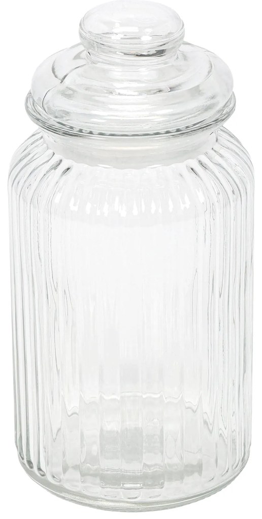 Prążkowany słoik ze szczelną pokrywką, 1000 ml