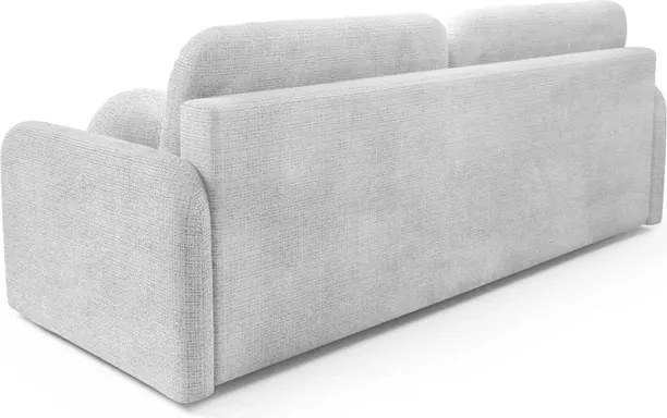 Sofa ZEN Rozkładana Dwuosobowa Szara Szenil Japandi