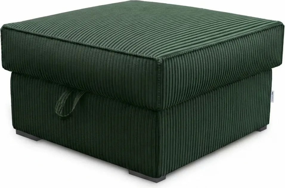 Taboret SMART COSARO XL z miejscem do przechowywania 71x71 cm, ciemnozielony