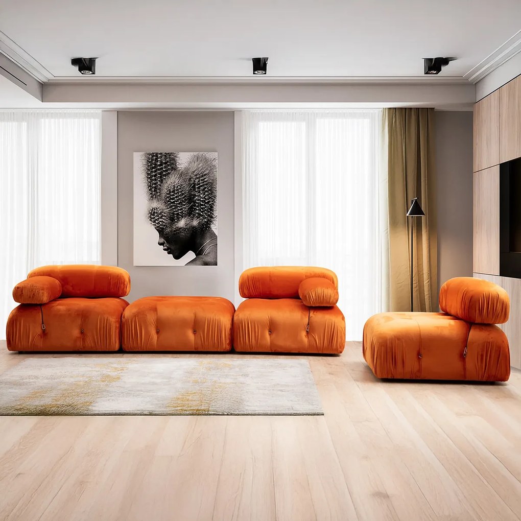 Taboret Bubble Pouffe Orange
