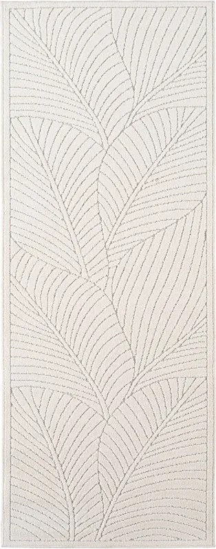 Dywan uniwersalny Nova 3D Motyw Roślinny kremowy 80 cm x 250 cm