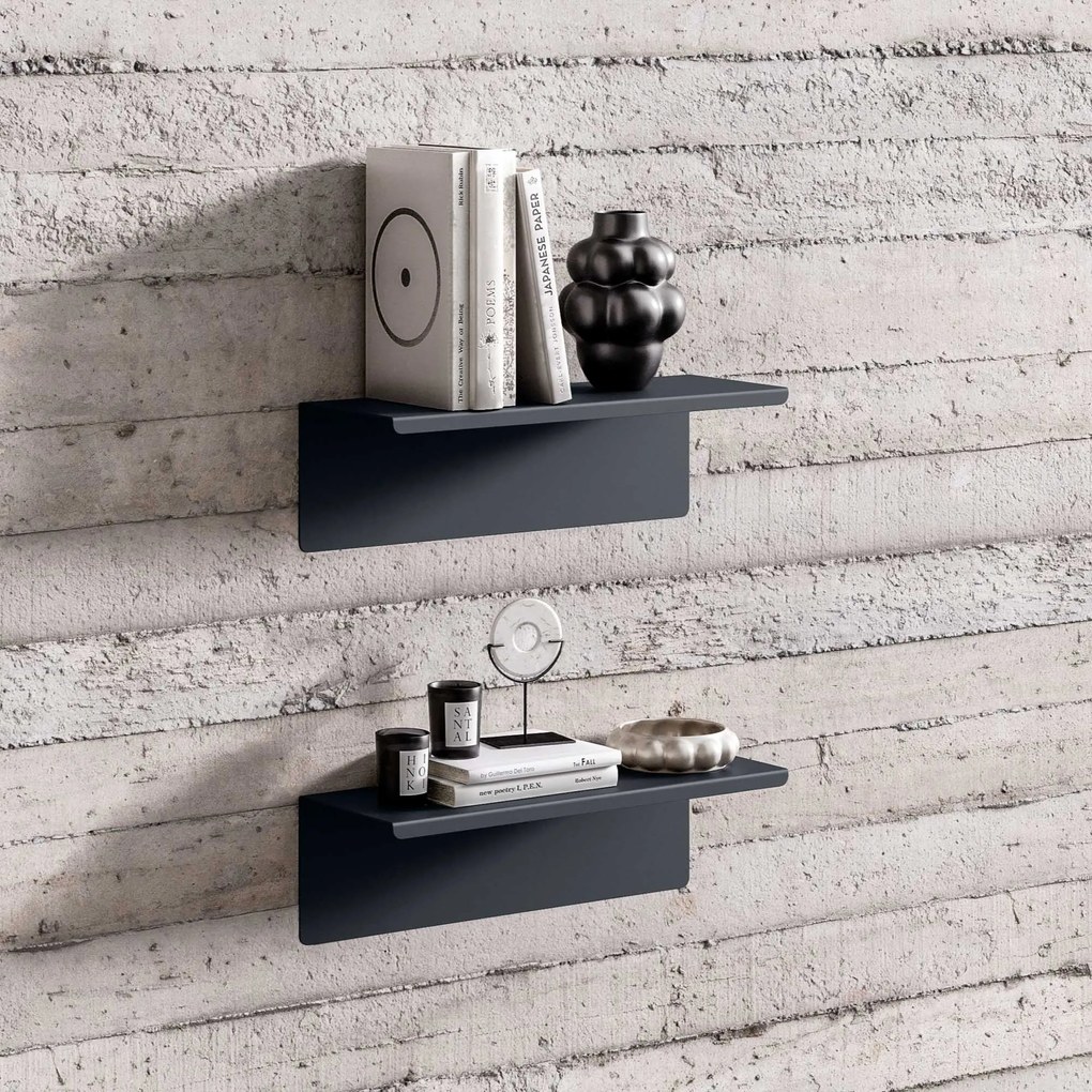 Półka wisząca JOANNE 400 mm, antracytowa