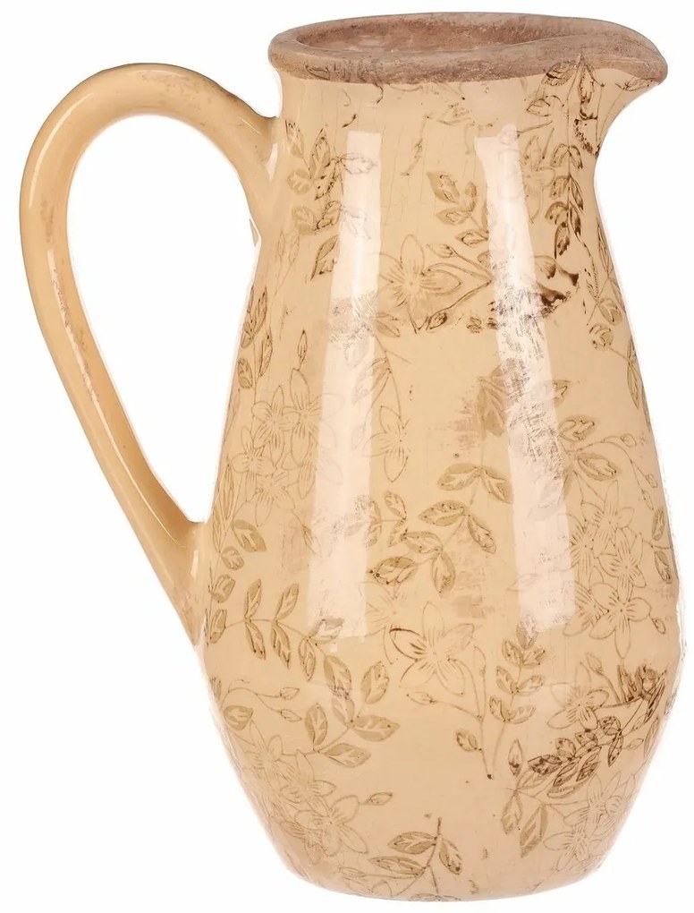 Waza ceramiczna Flores retro, dzbanek, 17 x 22 cm