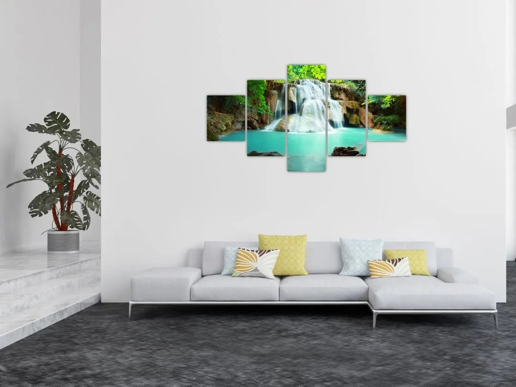 Obraz wodospadów (125x70 cm)