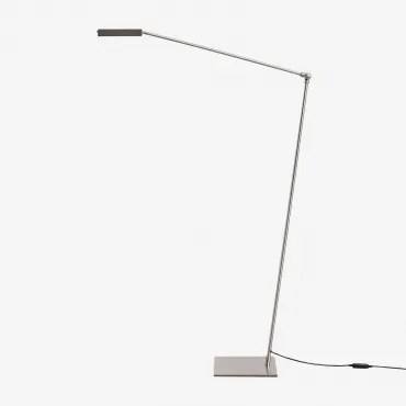 Lampa Stojąca Led Z Żelaza Valtyn Nickel - Sklum