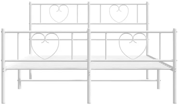 Białe metalowe łóżko rustykalne 120x200 cm N8-B43