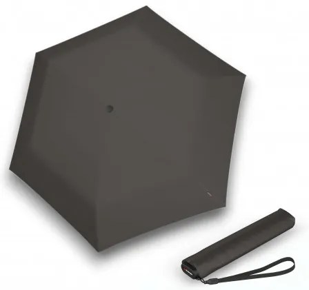 KNIRPS US.050 DARK GREY - lekki damski składany parasol płaski