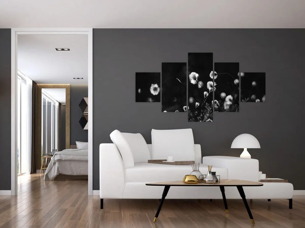 Obraz - Łąka z trawą bawełnianą N⁰1 (125x70 cm)