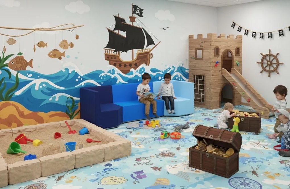 Kanapa piankowa do przedszkola Tobo Junior, narożnik