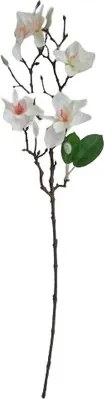 Sztuczna gałązka Magnolia biały, 64 cm