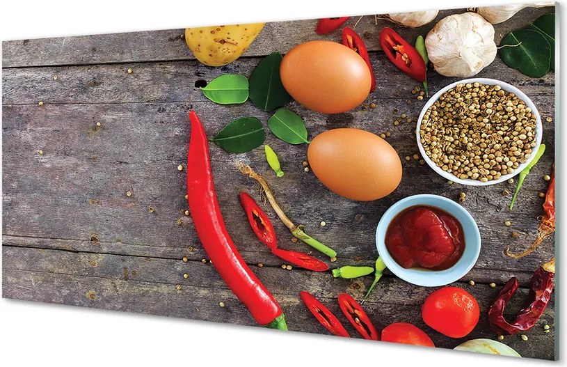 Panel nad Blat Kuchenny Kompozycja z Jajkiem i Papryczką