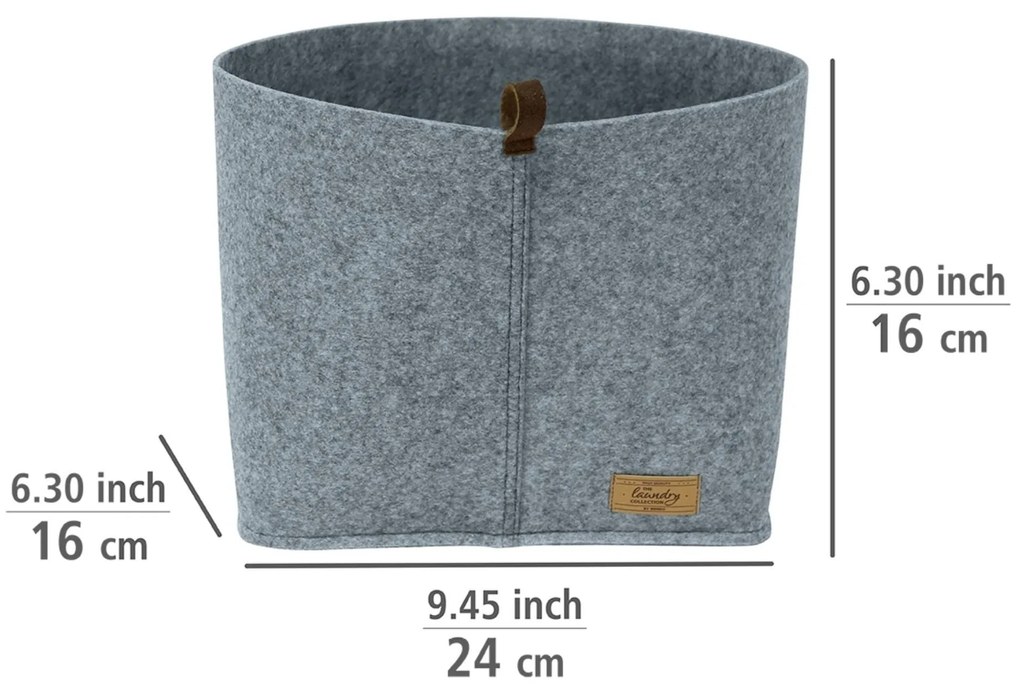 Organizer na kosmetyki i drobne przedmioty FELI, z imitacji filcu, 24 x 16 x 16 cm, WENKO
