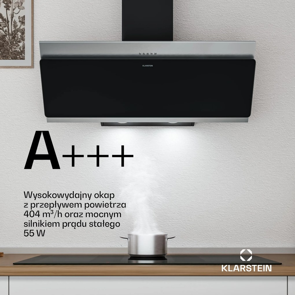 Klarstein Alessia okap przyścienny | 90 cm