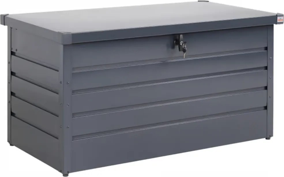 Metalowa skrzynia ogrodowa METALBOX, 385L, 120×62×63cm, antracytowa Gardebruk
