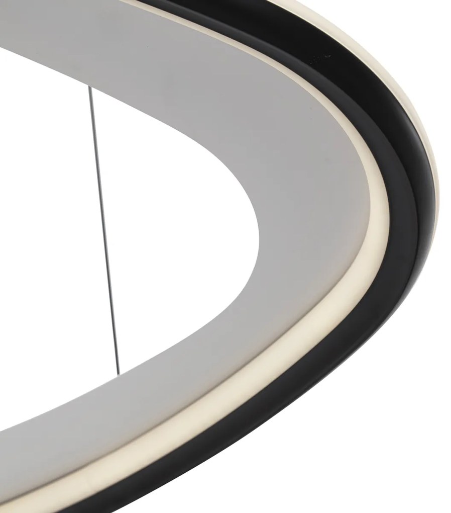 Designerska lampa wisząca czarna z 3-stopniową regulacją ściemniania - Organico