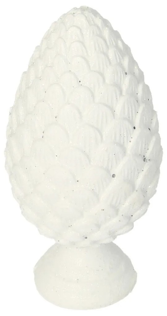 Dekoracja White Cone 13cm