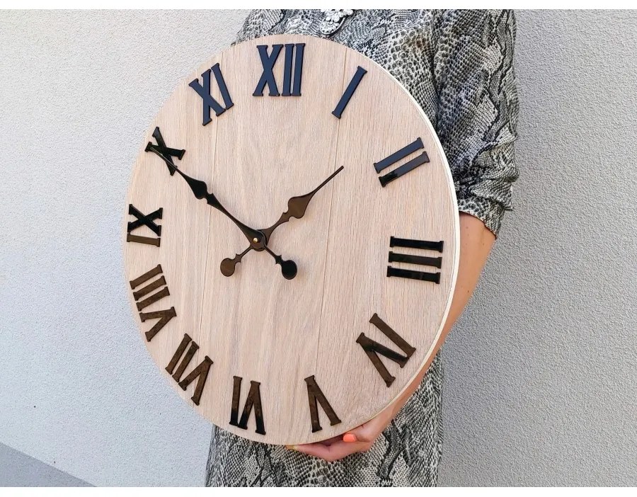 Zegar na ścianę nowoczesny efektowny okrągły cichy do kuchni salonu pokoju