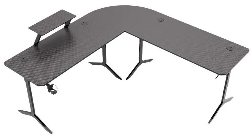 Biurko Gamingowe Komputerowe Narożne dla gracza Carbon