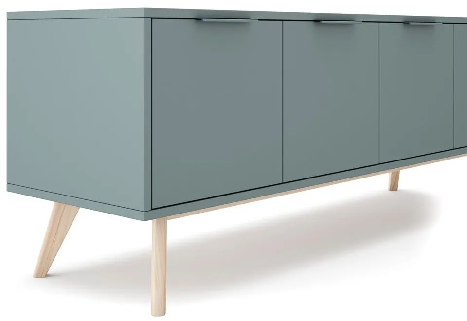 Szarozielona szafka pod TV 140x53x40 cm Pisco – Marckeric