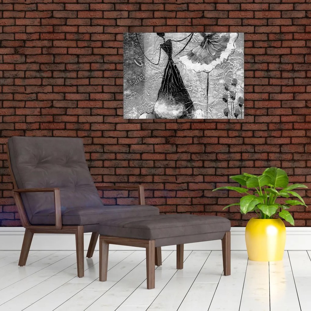 Obraz na szkle - Malarstwo afrykańskie (70x50 cm)