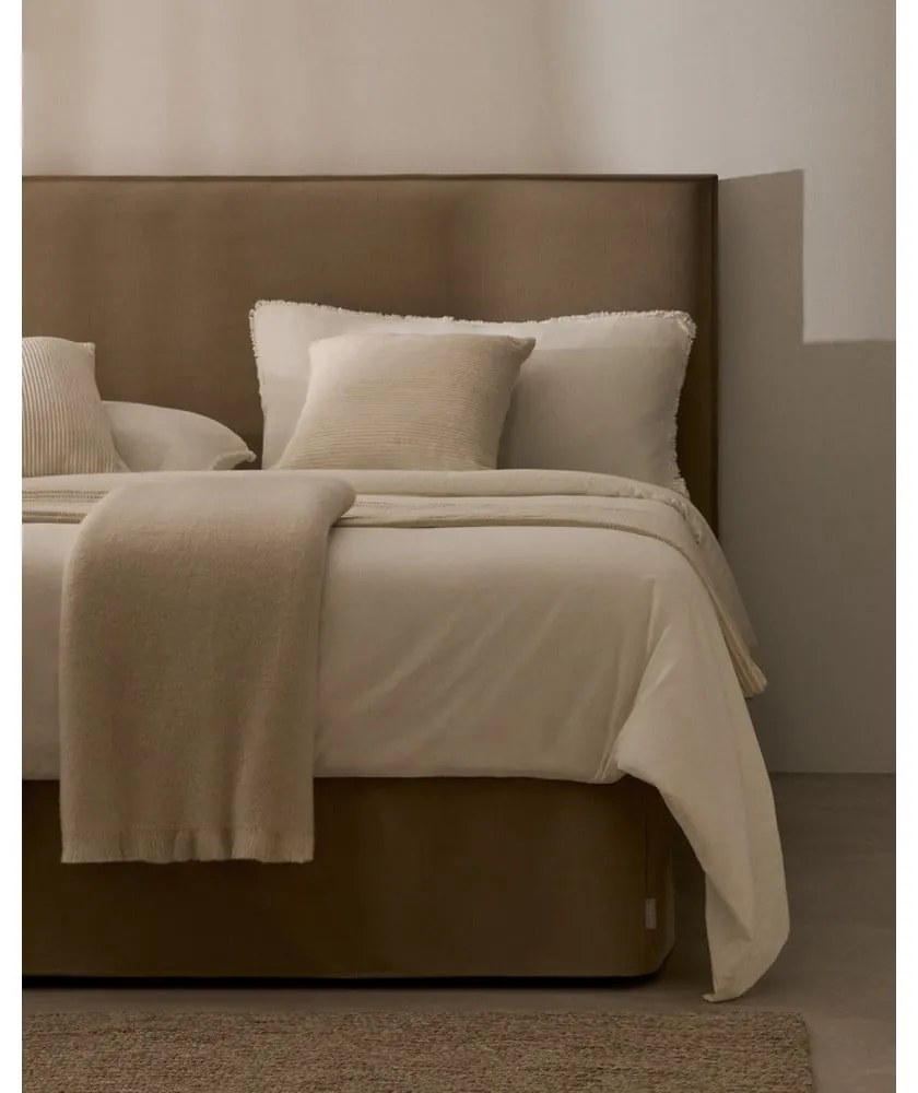 Szarobrązowy tapicerowany zagłówek 180x118 cm Jaira – Kave Home