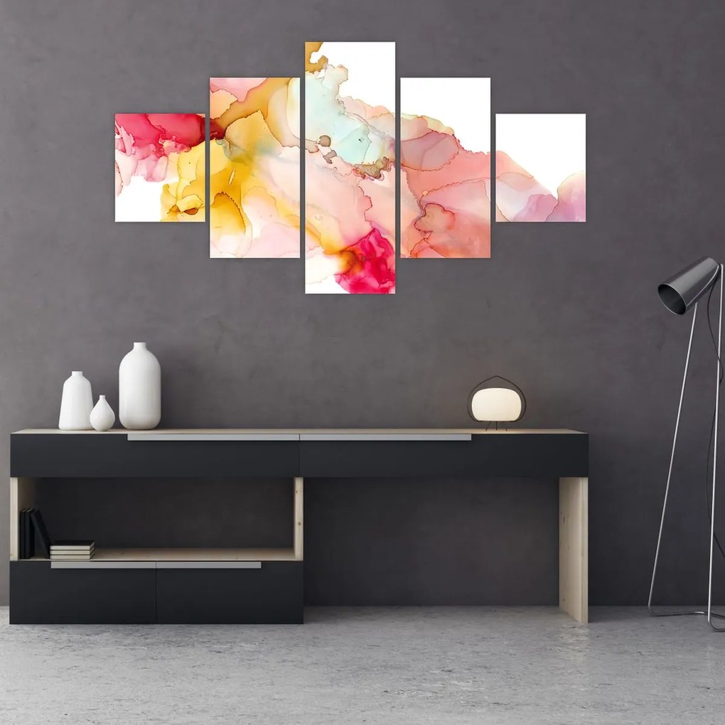 Obraz - Atramentowa abstrakcja (125x70 cm)