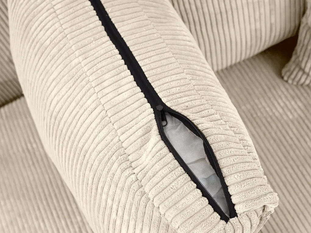 Rozkładana narożna sofa SMART COSARO kremowa, dwustronna + 2 poduszki GRATIS