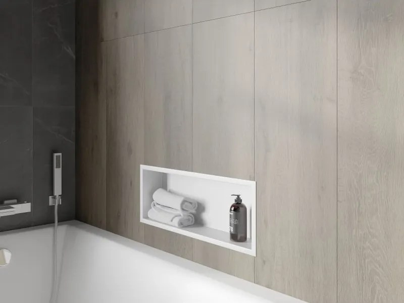 Mexen X-Wall-R półka wnękowa z kołnierzem 60 x 20 cm, biała - 1920602010