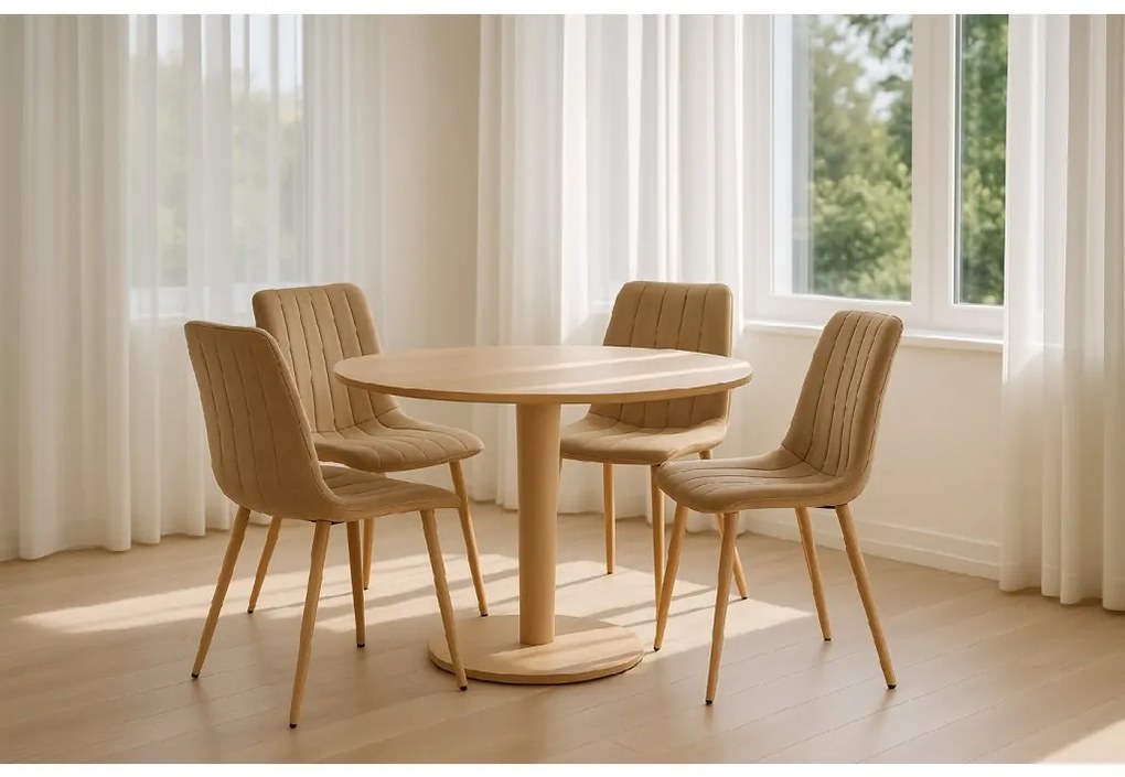 Aksamitne krzesło LAVA, brązowe