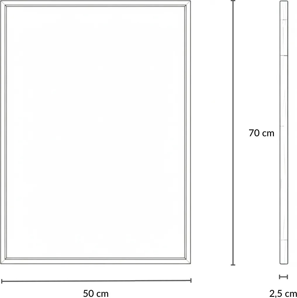 Dekoracyjne lustro wiszące VINKEL, 70 x 50 cm