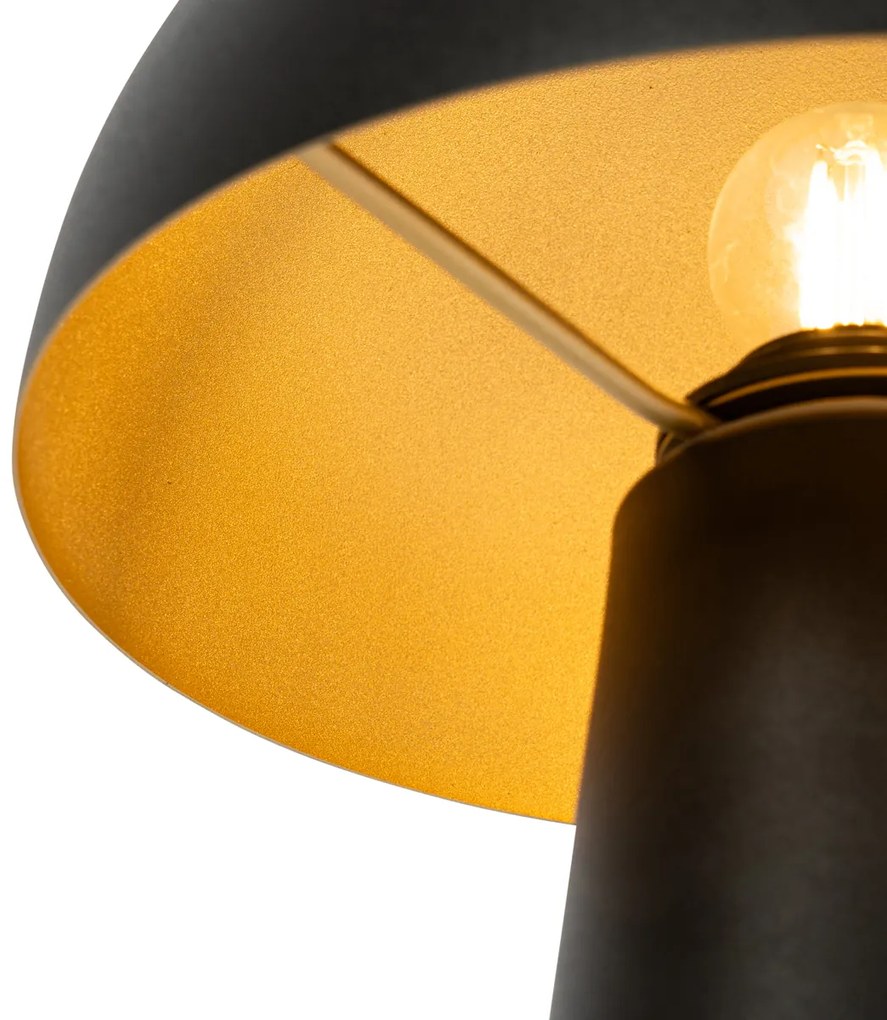 Zewnetrzna Lampa podłogowa zewnętrzna czarna 50 cm - MushroomDesignerski Oswietlenie zewnetrzne