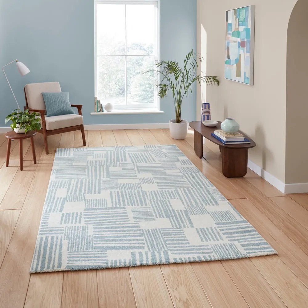 Jasnoniebieski dywan 80x150 cm Blocks – Catherine Lansfield