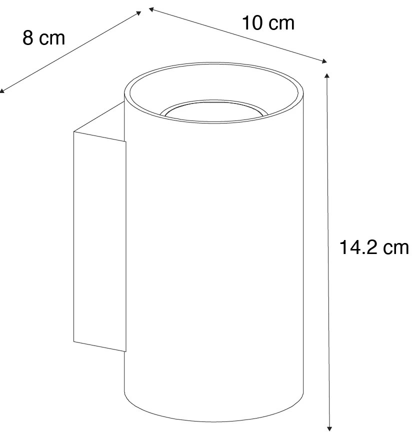 Inteligentny kinkiet Ciemny Brąz Okrągły 2-punktowy z 2 Wifi GU10 50mm - Sandy