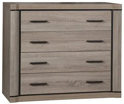 Komoda z szufladami dąb truflowy - Rectano 4X