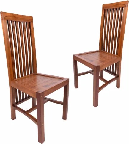 Krzesła teakowe Divero BOLERO, składane, 2 sztuki