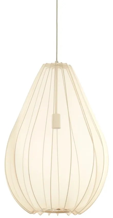 Beżowa lampa wisząca z tekstylnym kloszem ø 50 cm Itela – Light &amp; Living