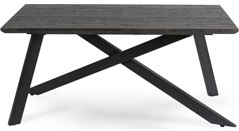 Stół Prostokątny Rozkładany HAMILTON 160-200 cm Czarny Nowoczesny Loft