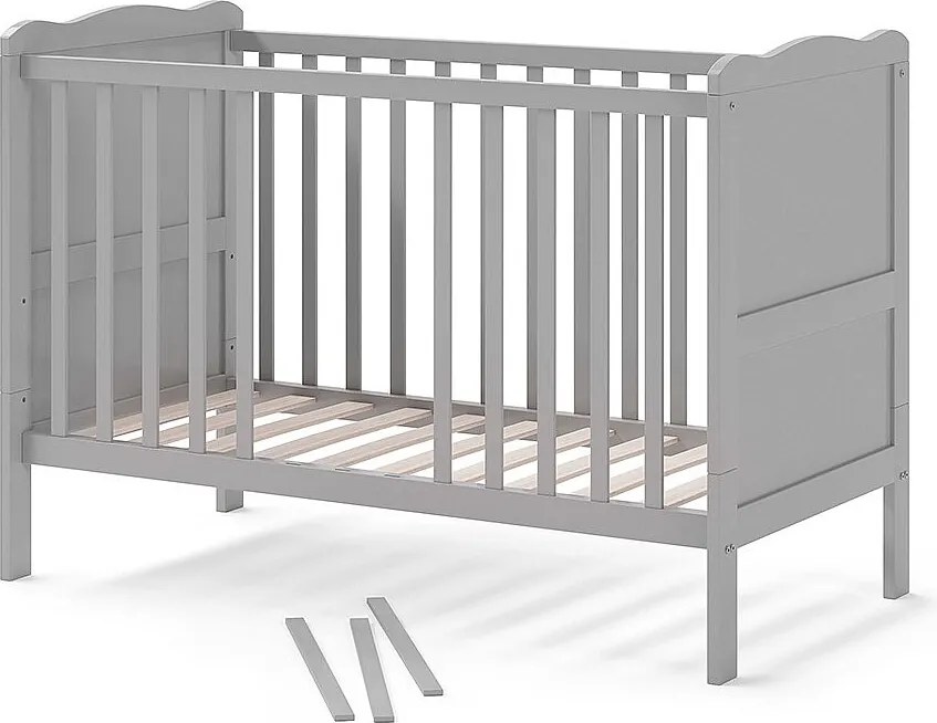 Łóżeczko dla dziecka szary 124x65x87 tobi